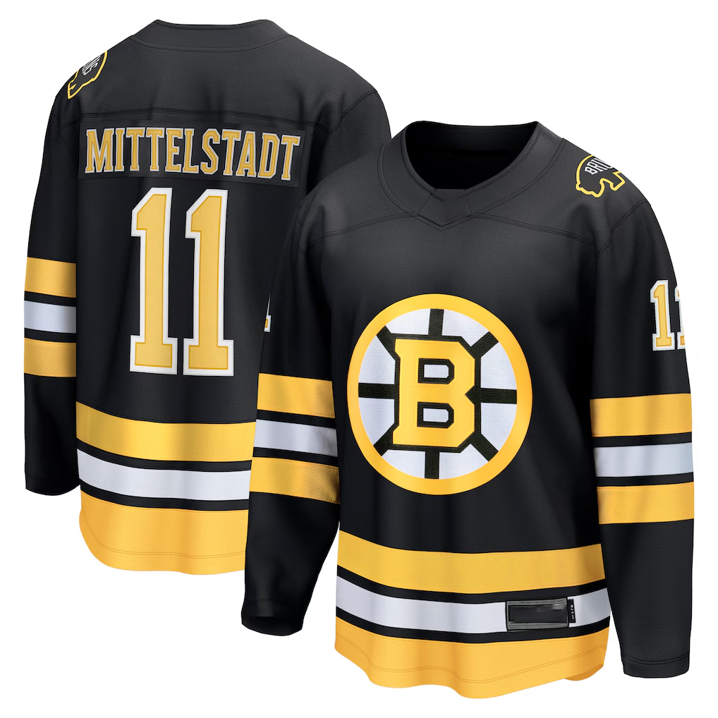 harde B.Bruins #11 Casey Mittelstadt Black Home Breakaway Player Stitched Jerseys