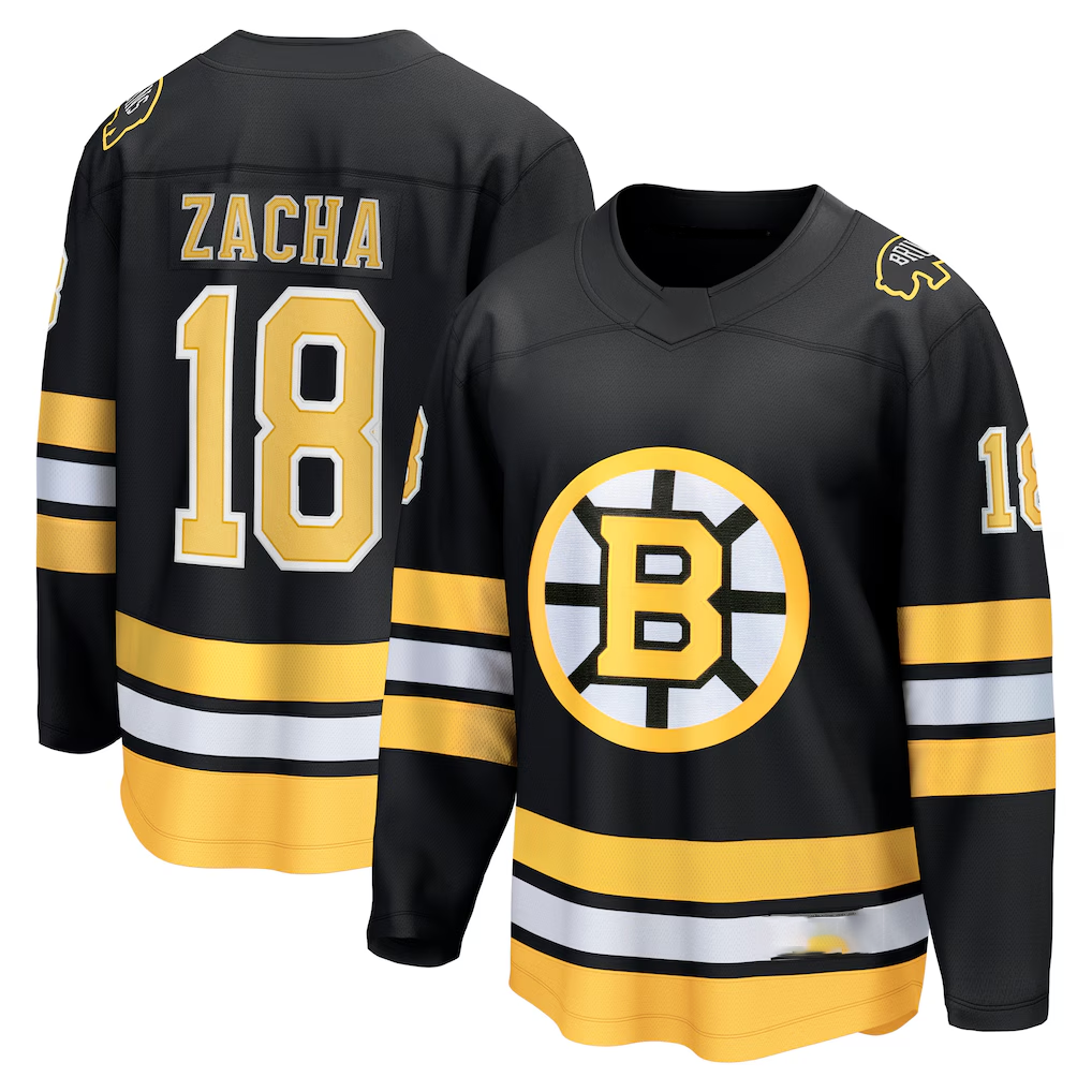 harde B.Bruins #18 Pavel Zacha Black Home Breakaway Player Stitched Jerseys