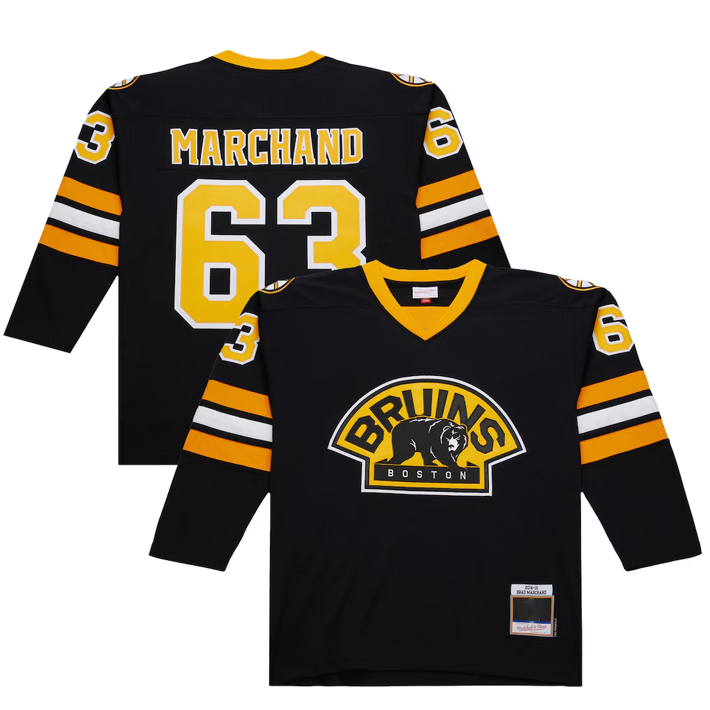 harde B.Bruins #63 Brad Marchand Black 2014-15 Power Play Stitched Jerseys