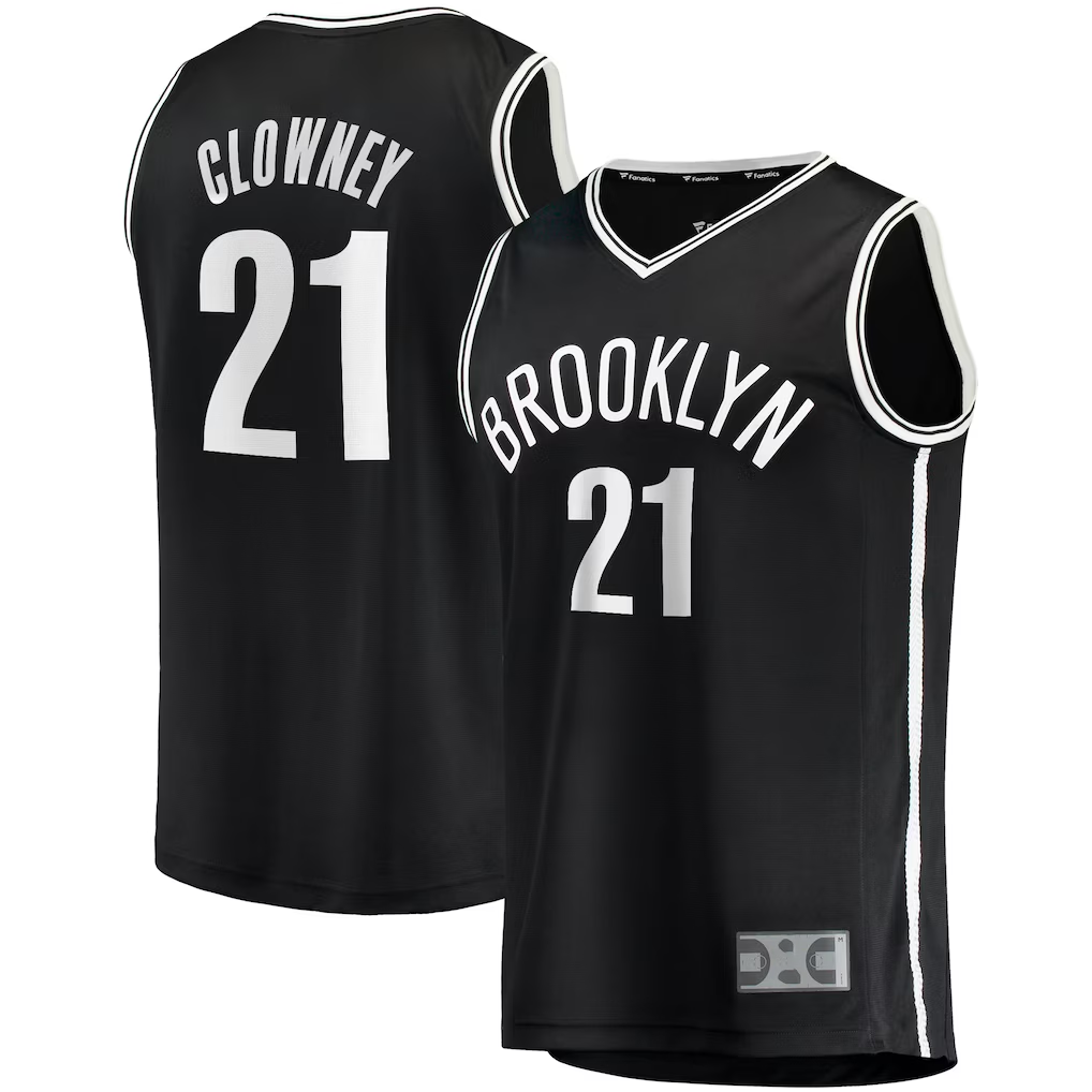 harde B.Nets #21 Noah Clowney Black Fast Break Replica Jerseys - Icon Edition