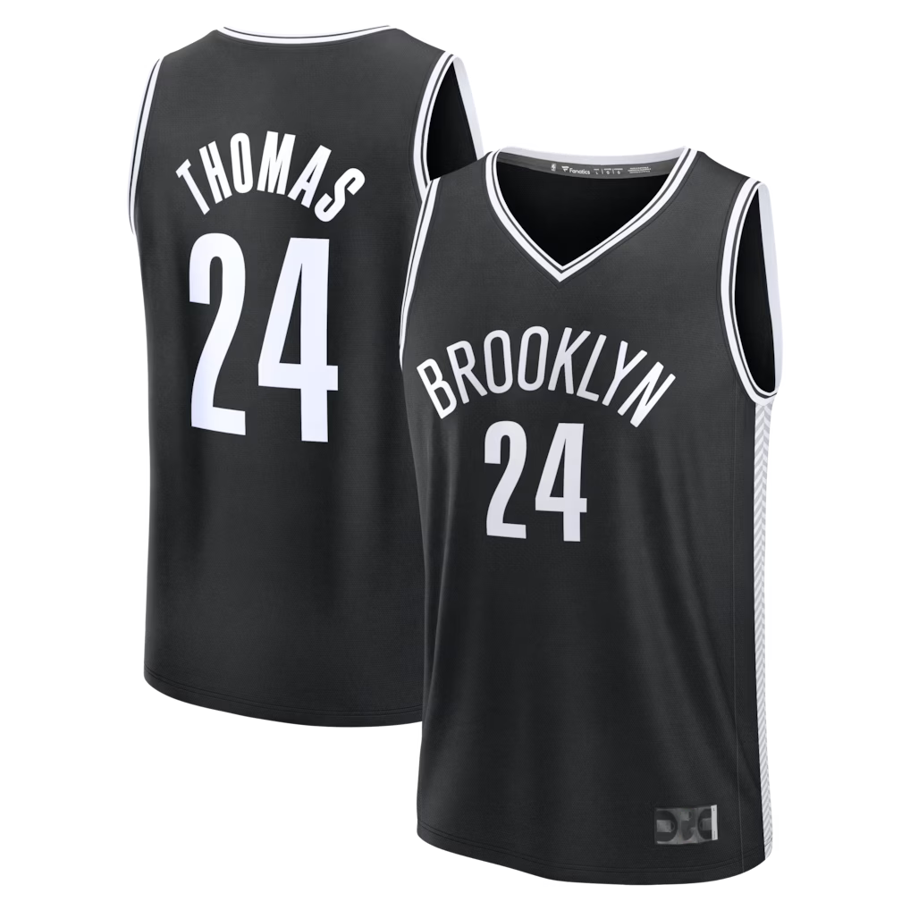 harde B.Nets #24 Cam Thomas Black Fast Break Replica Jerseys - Icon Edition