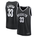 harde B.Nets #33 Nic Claxton  Black Fast Break Replica Jerseys - Icon Edition