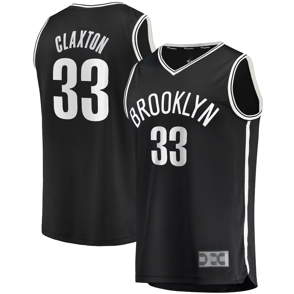 harde B.Nets #33 Nicolas Claxton  Black Fast Break Replica Jerseys - Icon Edition