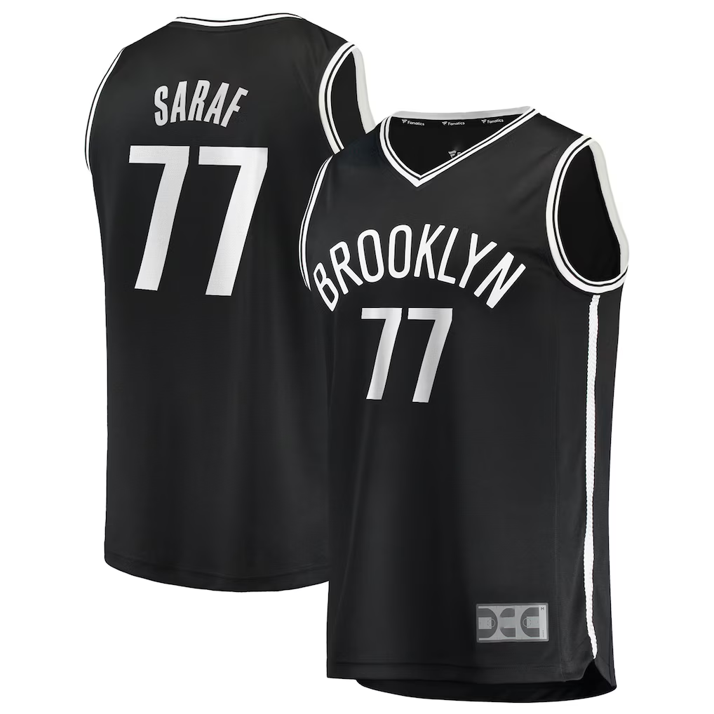 harde B.Nets #77 Ben Saraf  Black Fast Break Replica Jerseys - Icon Edition