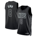 harde B.Nets #8 Egor D?min  Black Swingman Jerseys - Statement Edition