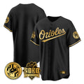 harde B.Orioles Black Gold 30th Anniversary of 2131 Home Game Blank Player Stitched Jerseys
