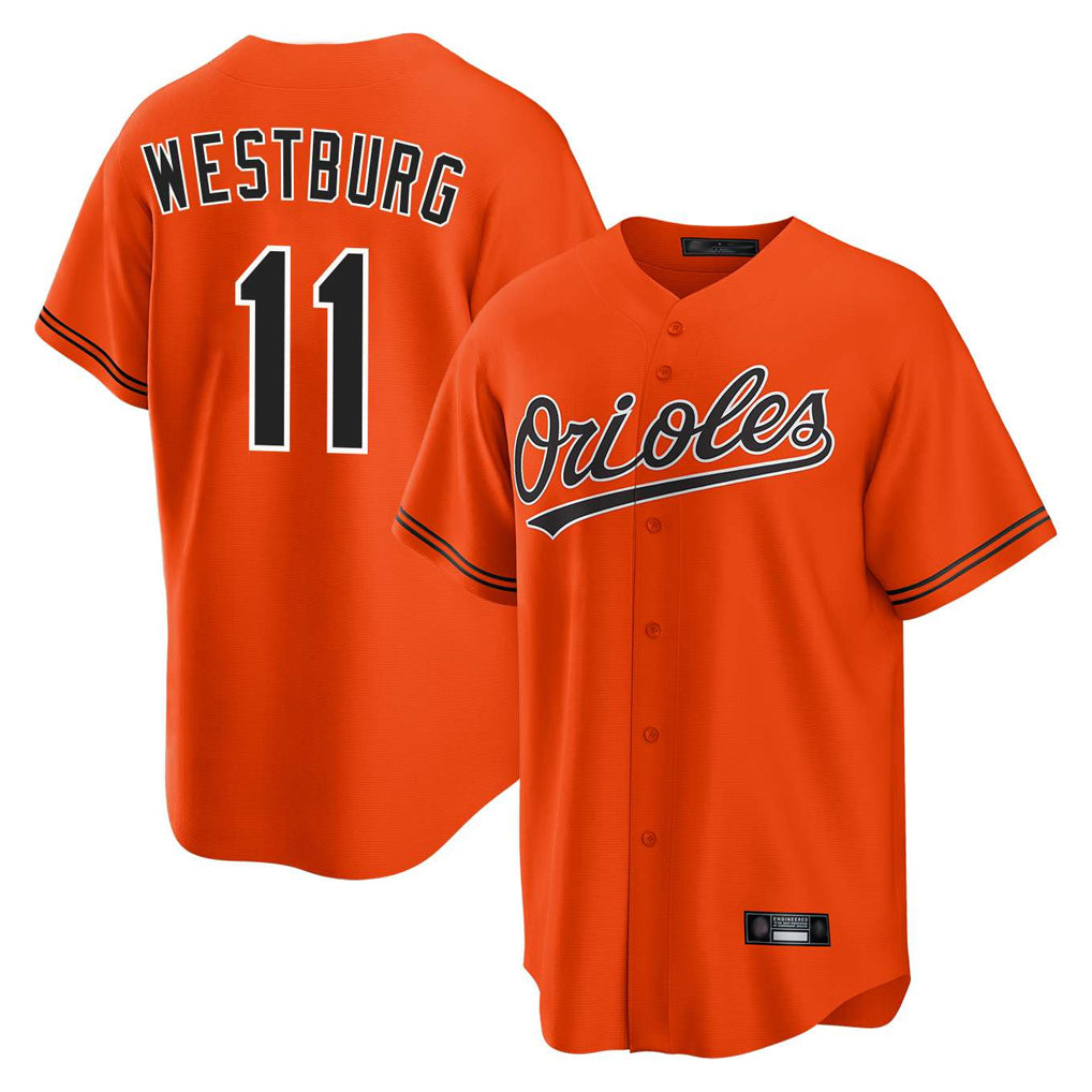 harde B.Orioles #11 Jordan Westburg Player Orange Home Game Stitched Jerseys