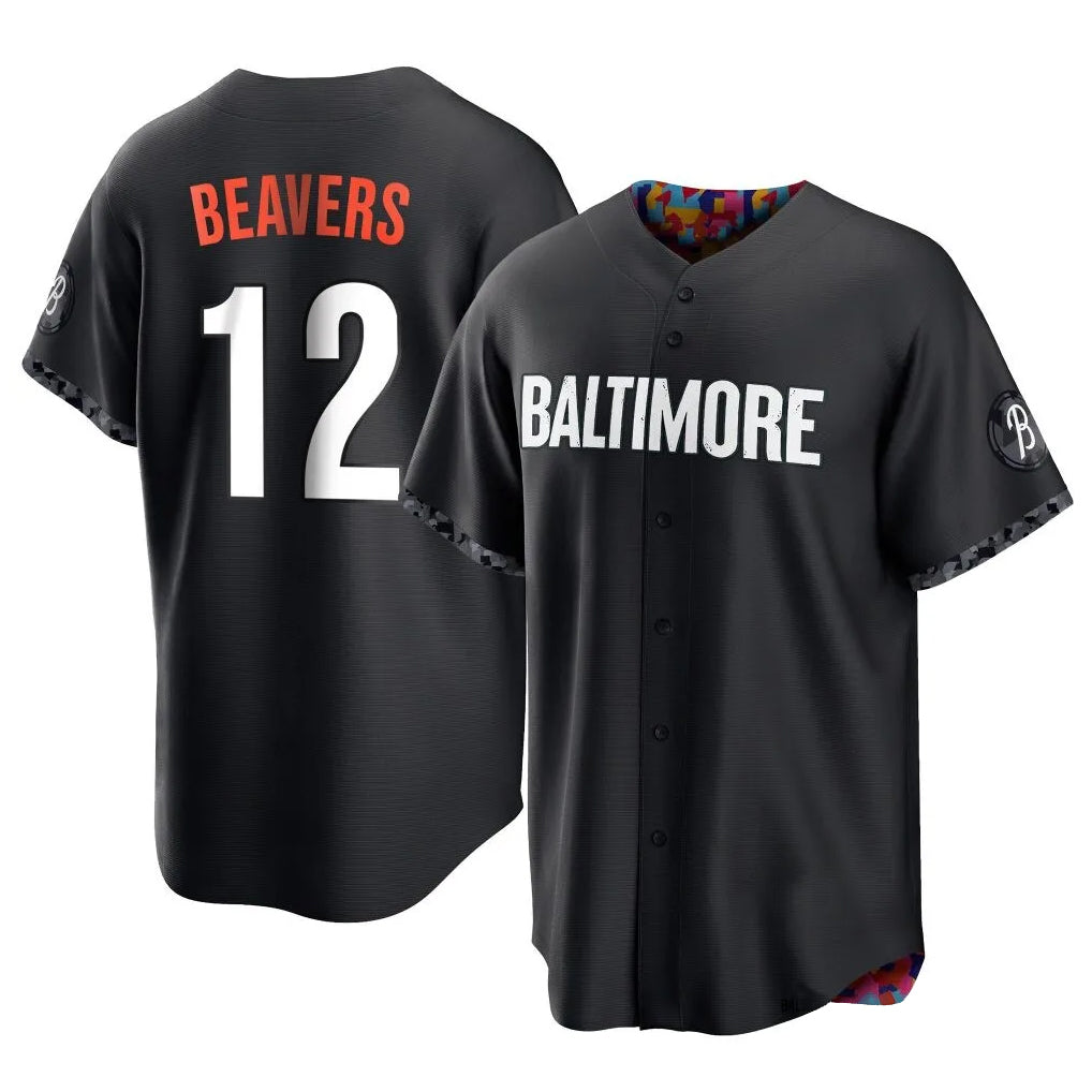 harde B.Orioles #12 Dylan Beavers Player Black City Connect Home Game Stitched Jerseys