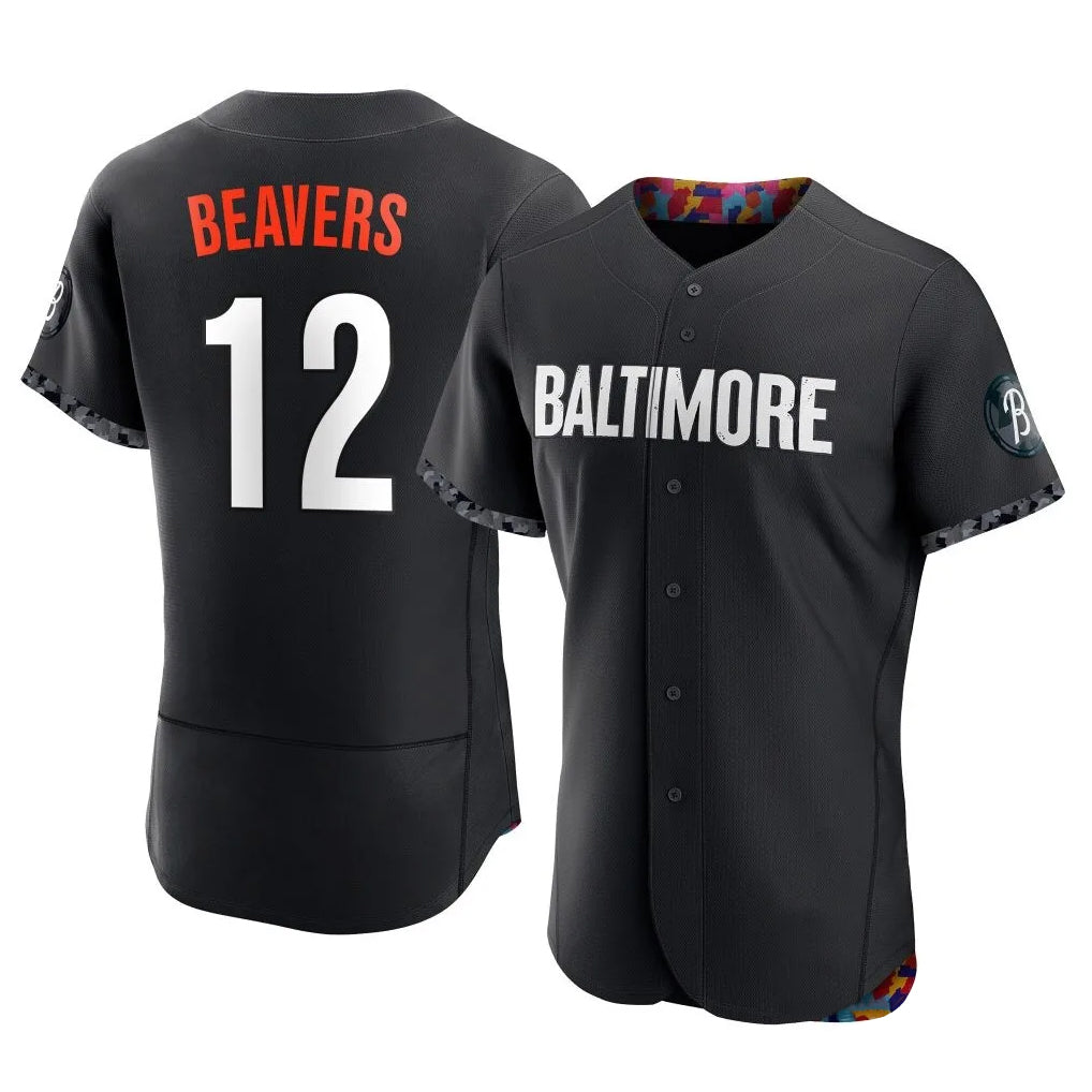 harde B.Orioles #12 Dylan Beavers Player Black City Connect Limited Elite Home Game Stitched Jerseys