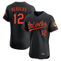 harde B.Orioles #12 Dylan Beavers Player Black Limited Elite Home Game Stitched Jerseys