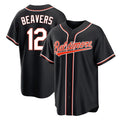 harde B.Orioles #12 Dylan Beavers Player Black Out Home Game Stitched Jerseys