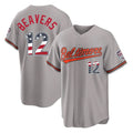 harde B.Orioles #12 Dylan Beavers Player Gray USA 250 Fourth of July Home Game Stitched Jerseys