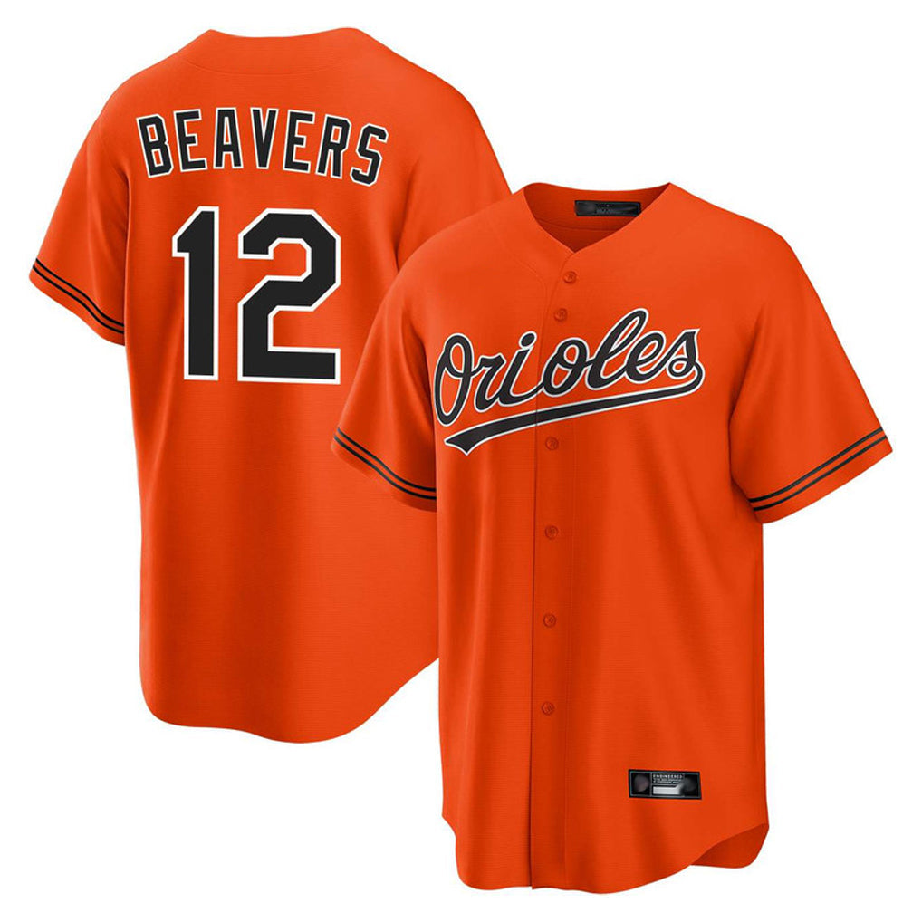 harde B.Orioles #12 Dylan Beavers Player Orange Home Game Stitched Jerseys