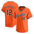 harde B.Orioles #12 Dylan Beavers Player Orange T-shirt Limited Home Game Stitched Jerseys
