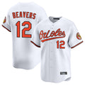 harde B.Orioles #12 Dylan Beavers Player White Limited Home Game Stitched Jerseys