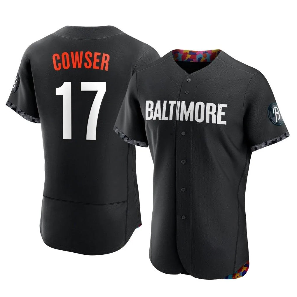 harde B.Orioles #17 Colton Cowser Player Black City Connect Limited Elite Home Game Stitched Jerseys