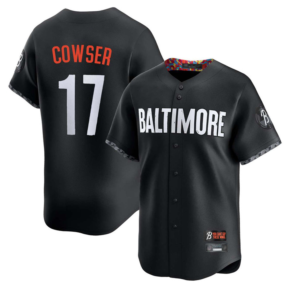 harde B.Orioles #17 Colton Cowser Player Black City Connect Limited Home Game Stitched Jerseys
