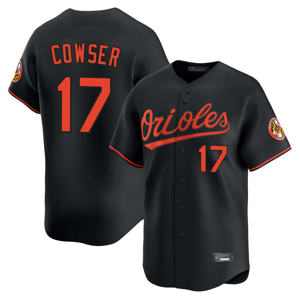 harde B.Orioles #17 Colton Cowser Player Black Limited Home Game Stitched Jerseys