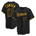 harde B.Orioles #17 Colton Cowser Player Black Snake Skin City Home Game Stitched Jerseys