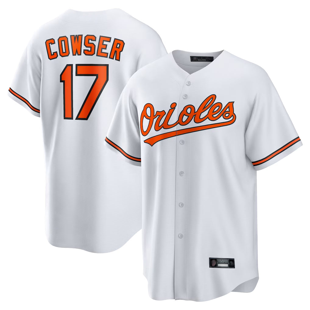 harde B.Orioles #17 Colton Cowser Player White Home Game Stitched Jerseys