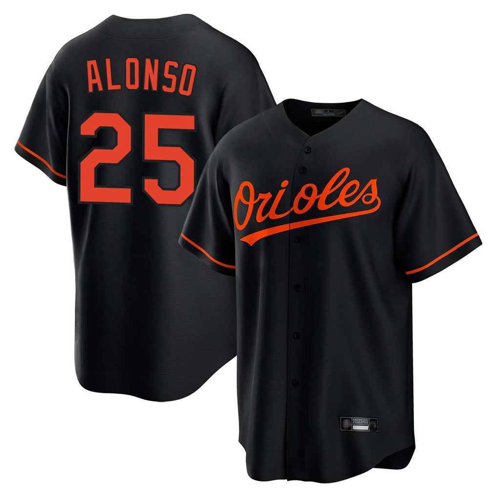harde B.Orioles #25 Pete Alonso Player Black Home Game Stitched Jerseys