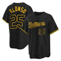 harde B.Orioles #25 Pete Alonso Player Black Snake Skin City Home Game Stitched Jerseys
