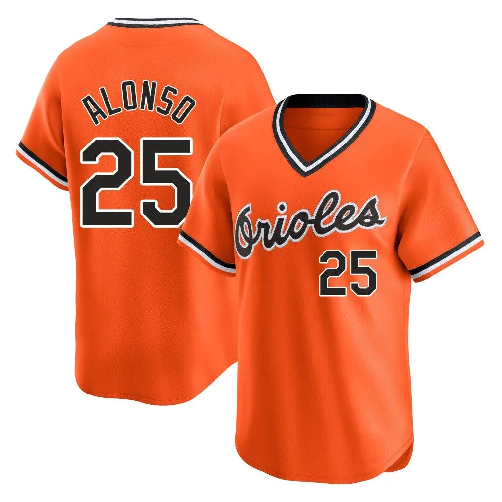 harde B.Orioles #25 Pete Alonso Player Orange T-shirt Limited Home Game Stitched Jerseys