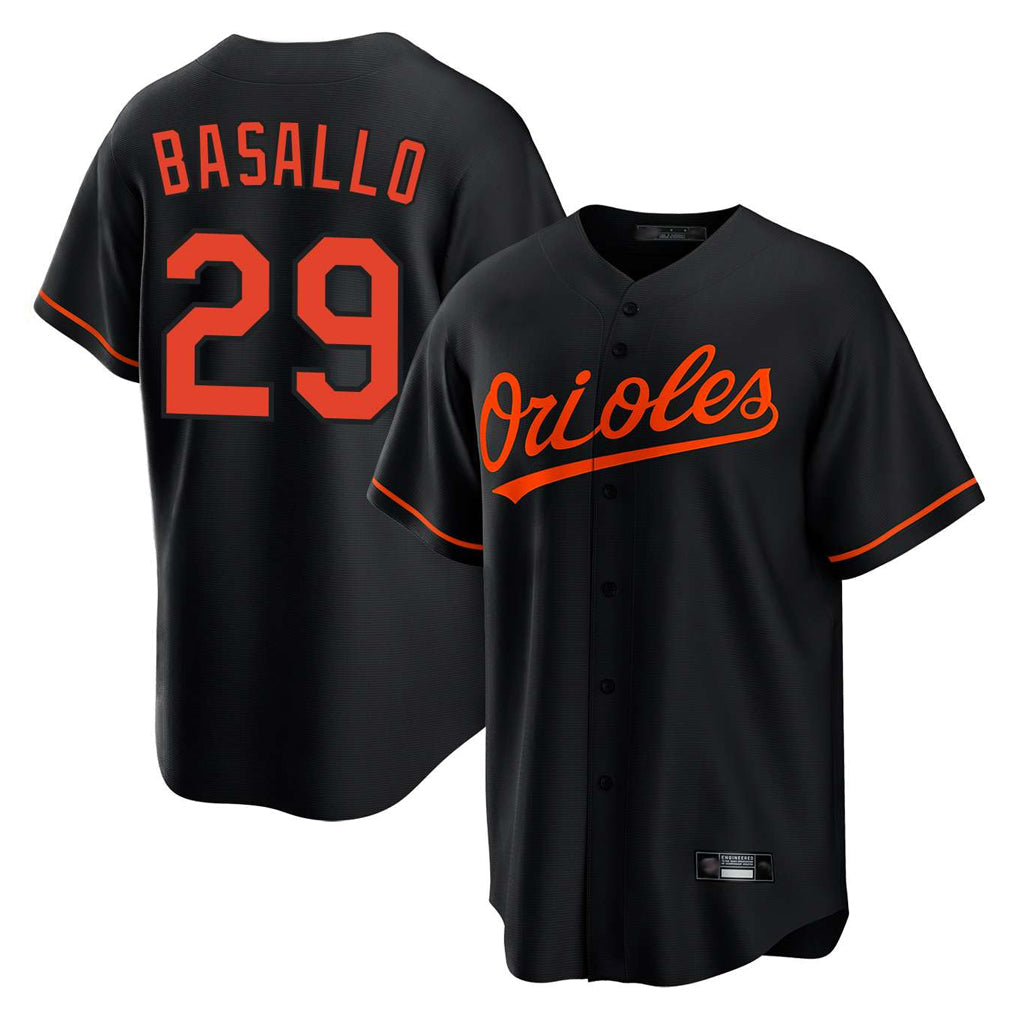harde B.Orioles #29 Samuel Basallo Player Black Home Game Stitched Jerseys