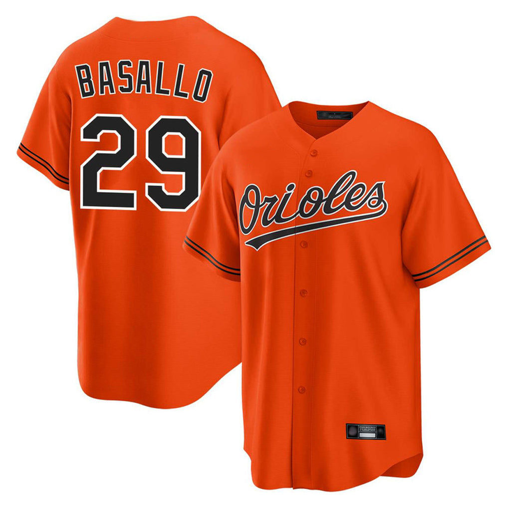 harde B.Orioles #29 Samuel Basallo Player Orange Home Game Stitched Jerseys