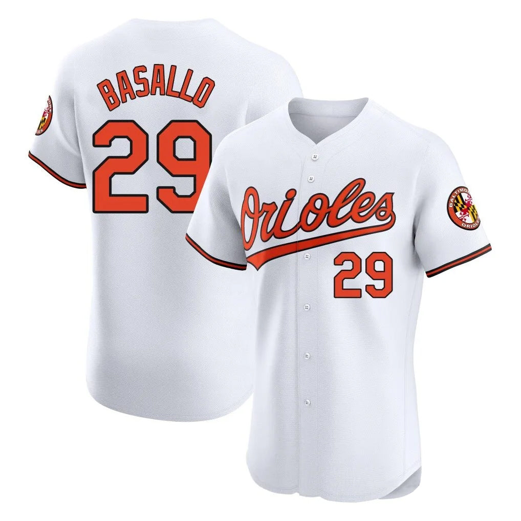 harde B.Orioles #29 Samuel Basallo Player White Limited Elite Home Game Stitched Jerseys