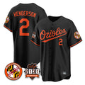 harde B.Orioles #2 Gunnar Henderson Player Black 30th Anniversary of 2131 Home Game Stitched Jerseys