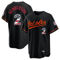 harde B.Orioles #2 Gunnar Henderson Player Black USA 250 Fourth of July Home Game Stitched Jerseys