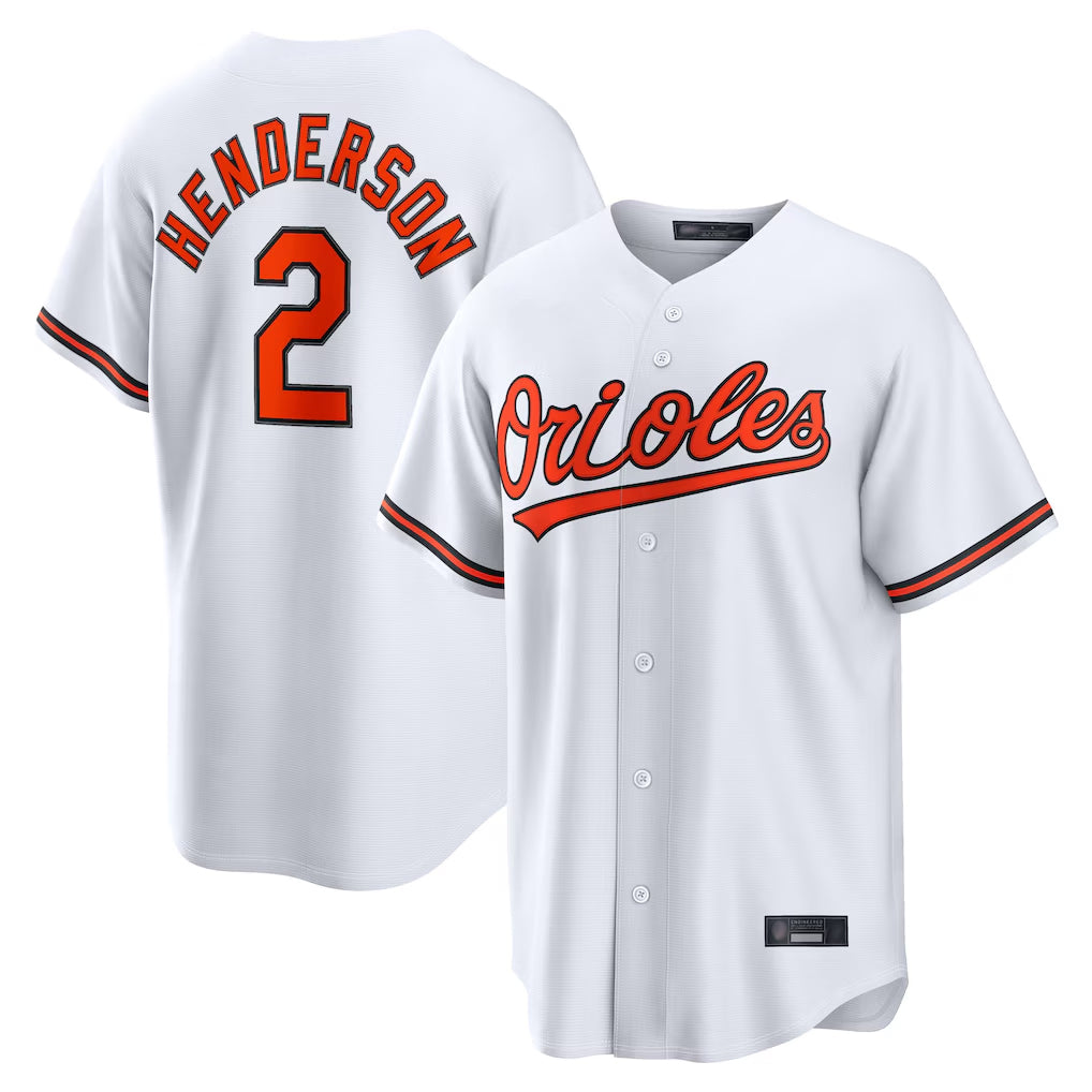 harde B.Orioles #2 Gunnar Henderson Player White Home Game Stitched Jerseys