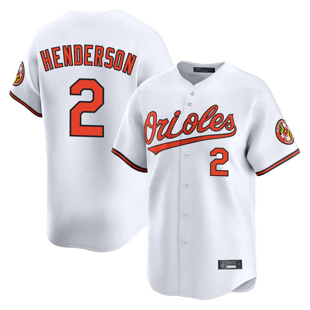 harde B.Orioles #2 Gunnar Henderson Player White Limited Home Game Stitched Jerseys