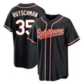 harde B.Orioles #35 Adley Rutschman Black Out Home Game Stitched Jerseys