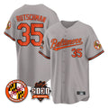 harde B.Orioles #35 Adley Rutschman Gray 30th Anniversary of 2131 Home Game Stitched Jerseys