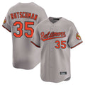 harde B.Orioles #35 Adley Rutschman Gray Limited Home Game Stitched Jerseys