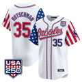 harde B.Orioles #35 Adley Rutschman White USA 250 Independence Day Vapor Premier Home Game Stitched Jerseys