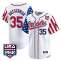 harde B.Orioles #35 Adley Rutschman Player White USA 250 Independence Day Vapor Premier Home Game Stitched Jerseys
