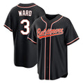 harde B.Orioles #3 Taylor Ward Player Black Out Home Game Stitched Jerseys
