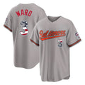 harde B.Orioles #3 Taylor Ward Player Gray USA 250 Fourth of July Home Game Stitched Jerseys