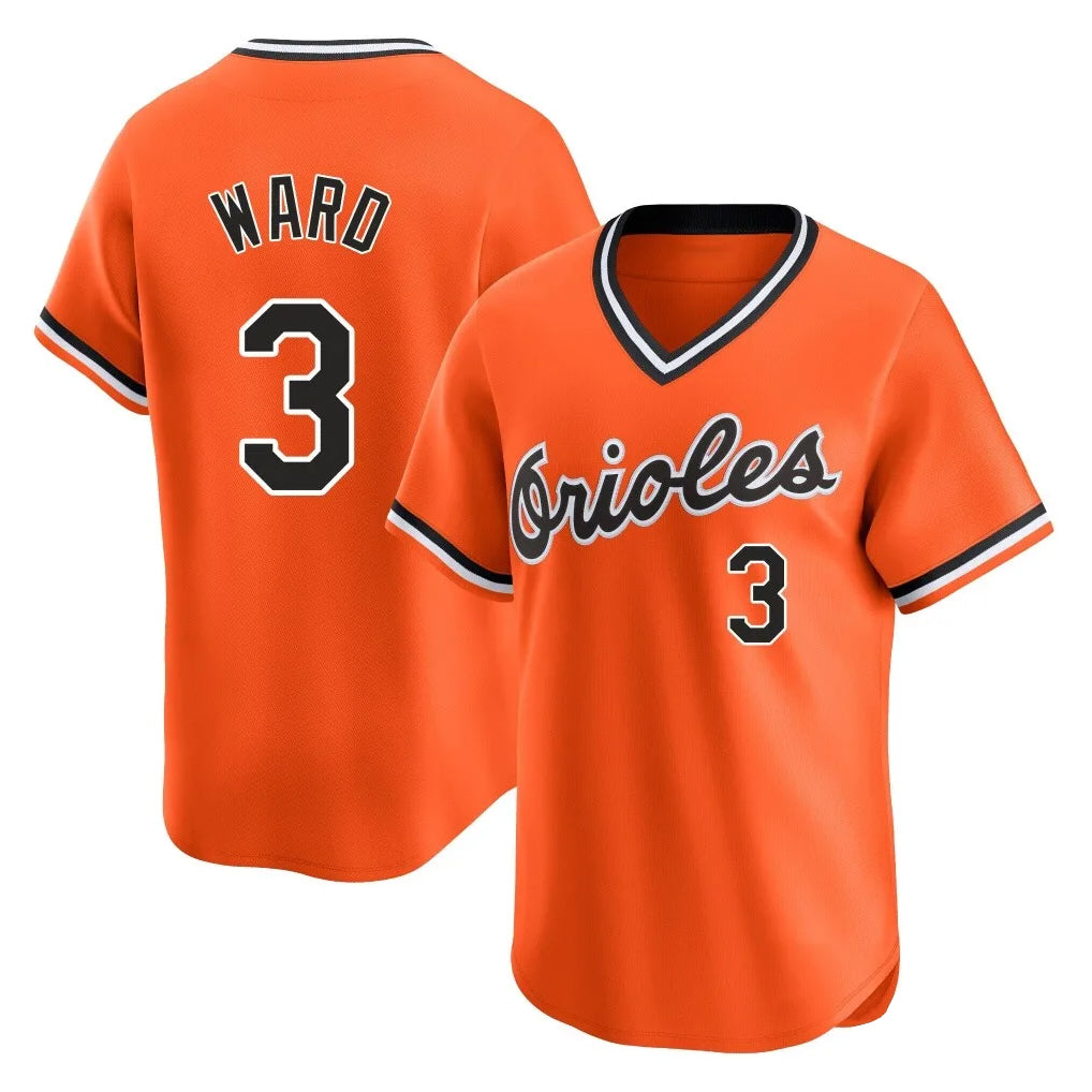 harde B.Orioles #3 Taylor Ward Player Orange T-shirt Limited Home Game Stitched Jerseys