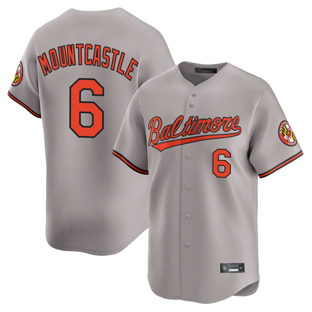 harde B.Orioles #6 Ryan Mountcastle Player Gray Limited Home Game Stitched Jerseys