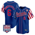 harde B.Orioles #6 Ryan Mountcastle Player Royal USA 250 Independence Day Vapor Premier Limited Home Game Stitched Jerseys