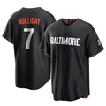 harde B.Orioles #7 Jackson Holliday Player Black City Connect Home Game Stitched Jerseys