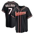 harde B.Orioles #7 Jackson Holliday Player Black Out Home Game Stitched Jerseys