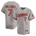 harde B.Orioles #7 Jackson Holliday Player Gray Limited Home Game Stitched Jerseys