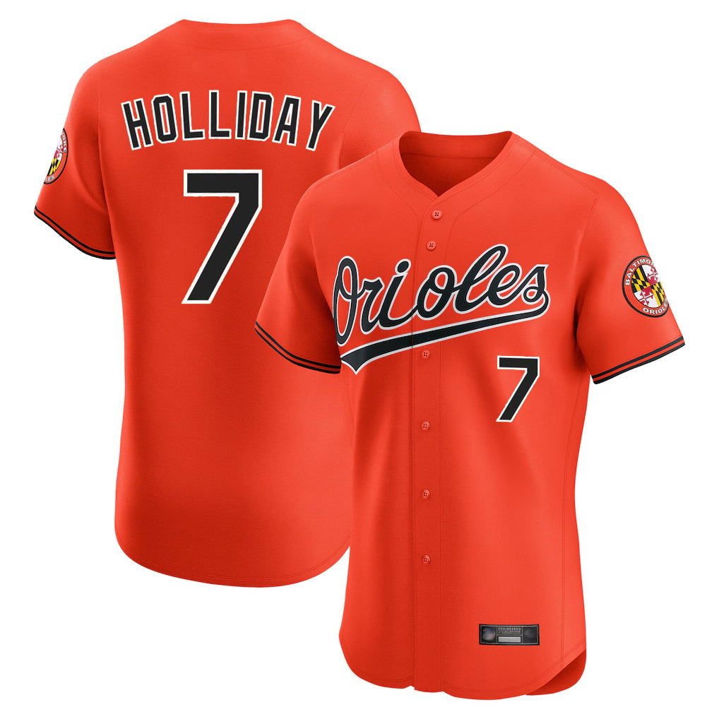 harde B.Orioles #7 Jackson Holliday Player Orange Limited Elite Home Game Stitched Jerseys