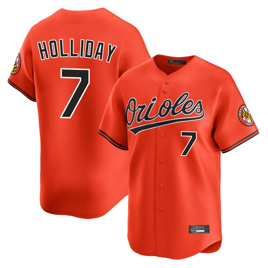 harde B.Orioles #7 Jackson Holliday Player Orange Limited Home Game Stitched Jerseys