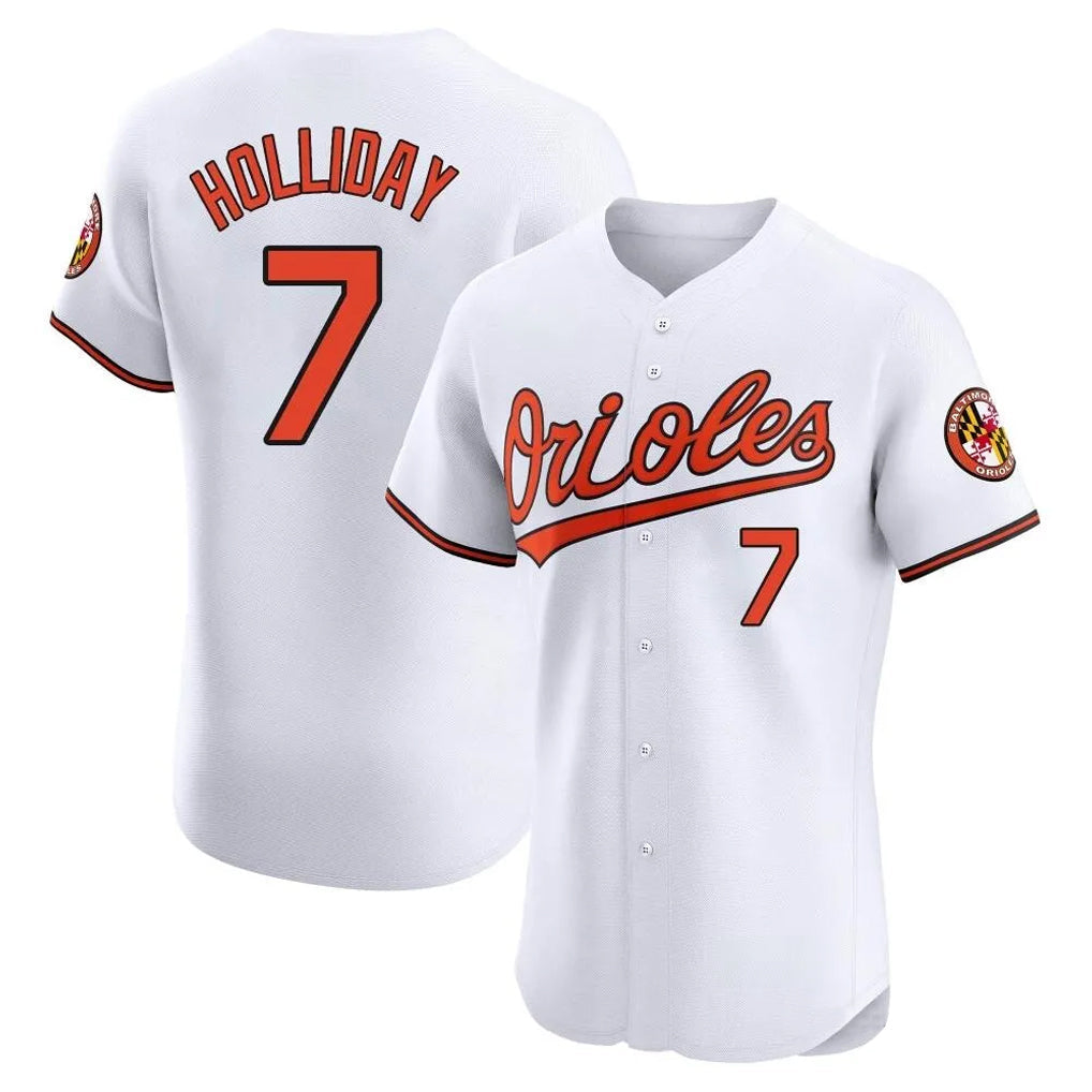 harde B.Orioles #7 Jackson Holliday Player White Limited Elite Home Game Stitched Jerseys